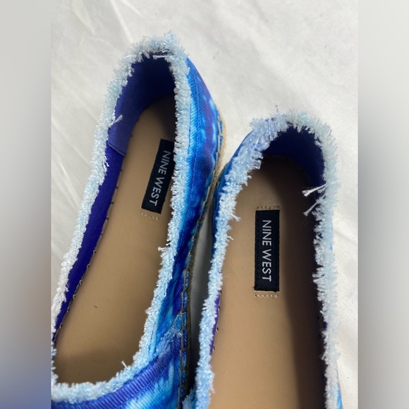 Women’s Nine West Maybe2 Frayed Blue Tie Dye Loafers 6M - Picture 8 of 8